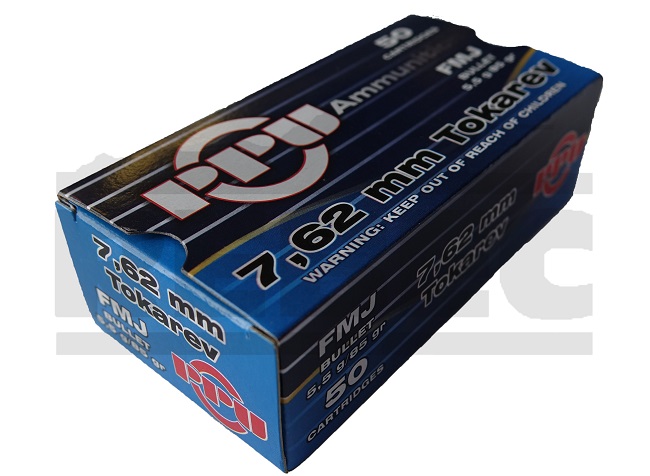PPU762T85fmj PPU 7,62x25 Tokarev 85gr FMJ - slika 1